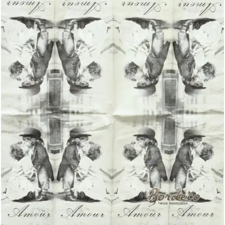 Serwetka do decoupage całuśna para 21x21 SAGEN