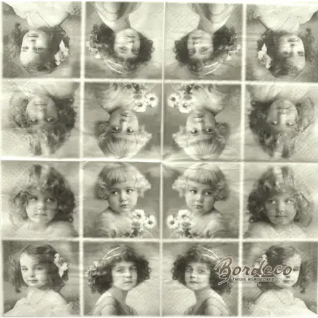 Serwetka do decoupage portrety 4 dziewczynek 33x33 SAGEN