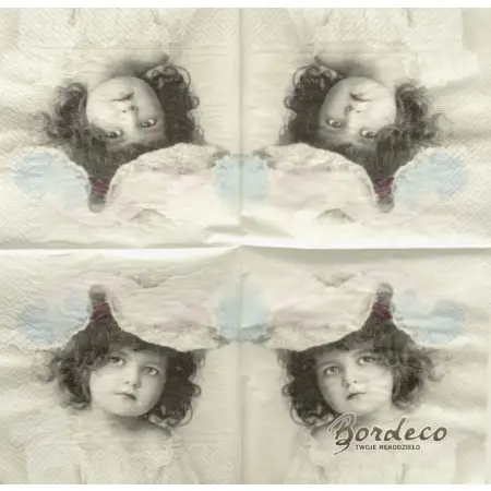 Serwetka do decoupage dziewczynka w kapeluszu 33x33 SAGEN