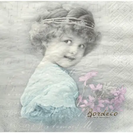 Serwetka do decoupage dziewczynka z diademem 33x33 SAGEN