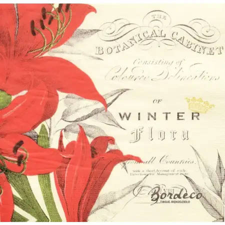 Serwetka do decoupage czerwone lilie 33x33 SAGEN