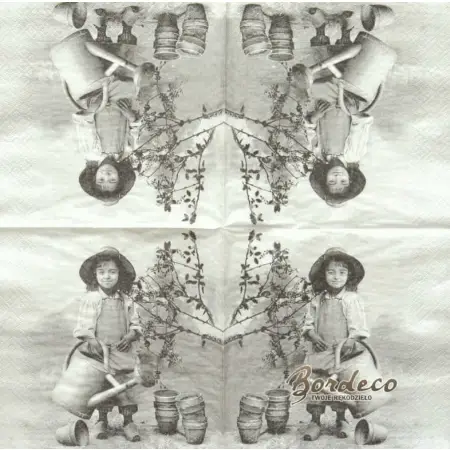 Serwetka do decoupage mała ogrodniczka 33x33 SAGEN