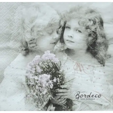 Serwetka do decoupage dziewczynki w kropkach 33x33 SAGEN