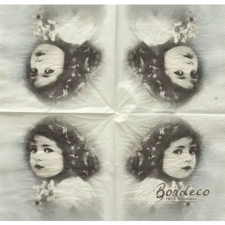 Serwetka do decoupage dziewczynka profilem 33x33 SAGEN