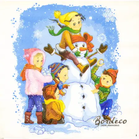 Serwetka do decoupage gromadka dzieci SIMA 33x33 UNIKAT