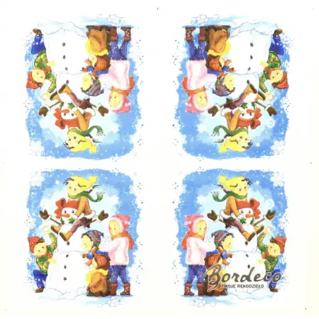 Serwetka do decoupage gromadka dzieci SIMA 33x33 UNIKAT
