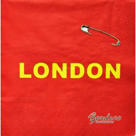 Serwetka do decoupage Londyn z agrafką 33x33 SWEET PAC, Unikat