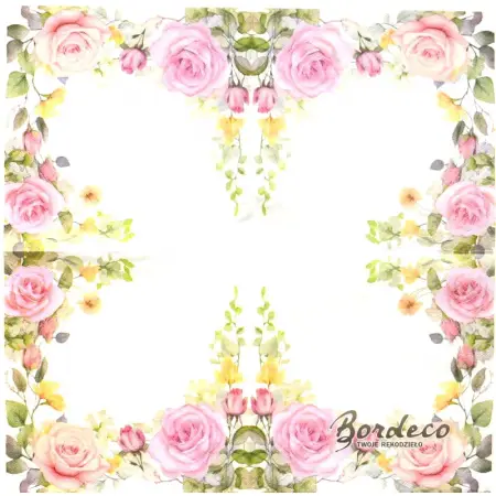 Serwetka do decoupage róże pastelowe 33x33 TETEaTETE