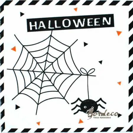 Serwetka do decoupage Halloween, nietoperze, pająki, dynie 33x33 TETEaTETE Unikat