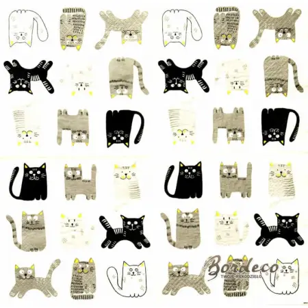 Serwetka do decoupage zabawne koty 33x33 TETEaTETE Unikat