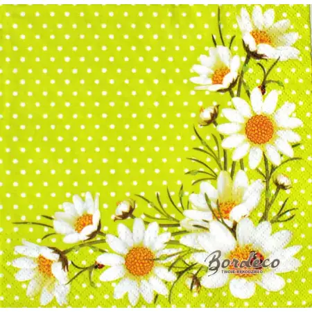 Serwetka do decoupage margaretki, stokrotki  33x33 TETEaTETE Unikat