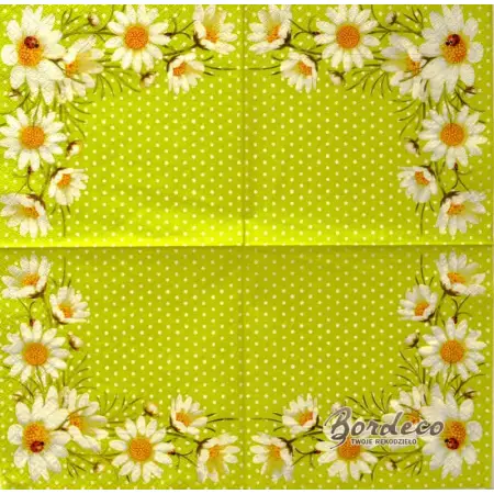 Serwetka do decoupage margaretki, stokrotki  33x33 TETEaTETE Unikat