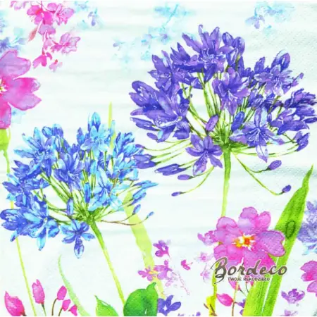 Serwetka do decoupage agapant, afrykańska lilia 33x33 TI-FLAIR Unikat