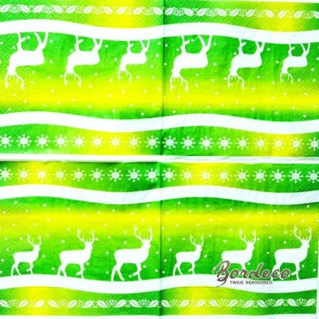 Serwetka do decoupage białe jelenie 33x33 TI-FLAIR Unikat