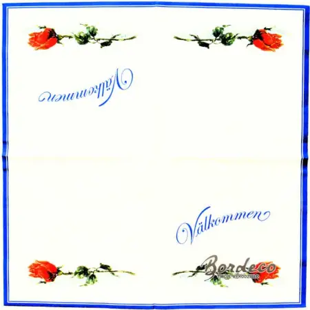 Serwetka do decoupage czerwona róża na powitanie 33x33 TI-FLAIR Unikat