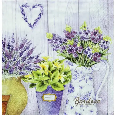 Serwetka do decoupage kwiaty w wazonach 33x33 TI-FLAIR Unikat