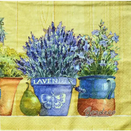 Serwetka do decoupage kwiaty w doniczkach 33x33 TI-FLAIR Unikat