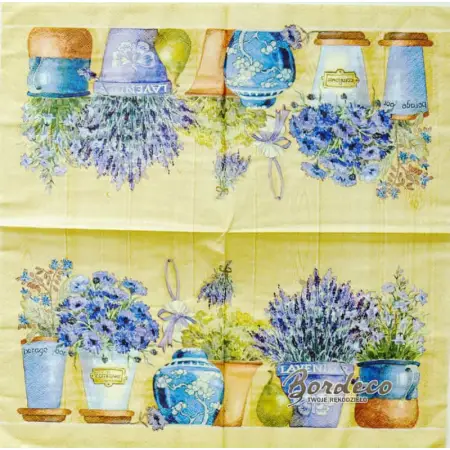 Serwetka do decoupage kwiaty w doniczkach 33x33 TI-FLAIR Unikat