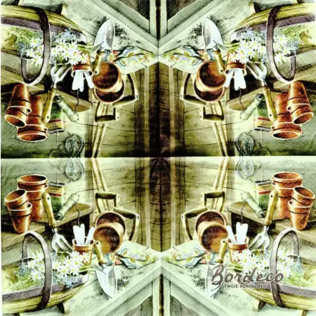 Serwetka do decoupage szopka ogrodnika 33x33 TI-FLAIR. Unikat