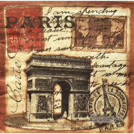 Serwetka do decoupage Łuk Triumfalny 33x33 VICTORIAS Unikat