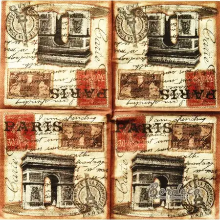 Serwetka do decoupage Łuk Triumfalny 33x33 VICTORIAS Unikat