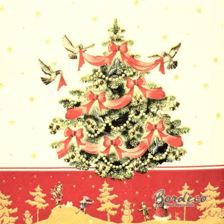 Serwetka do decoupage choinka i bajka 25x25 VILLEROY BOCH Unikat