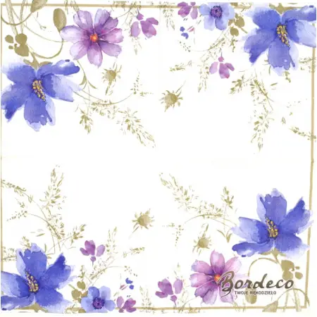 Serwetka do decoupage kwiaty akwarela 33x33 VILLEROY Unikat