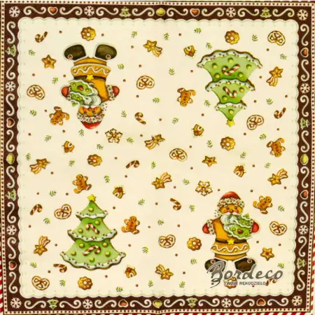 Serwetka do decoupage pierniczki 25x25 VILLEROY BOCH Unikat