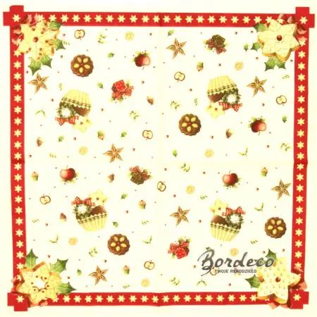 Serwetka do decoupage świąteczne drobiazgi 33x33 VILLEROY Unikat