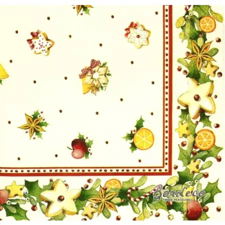 Serwetka do decoupage świąteczne łakocie 33x33 VILLEROY Unikat