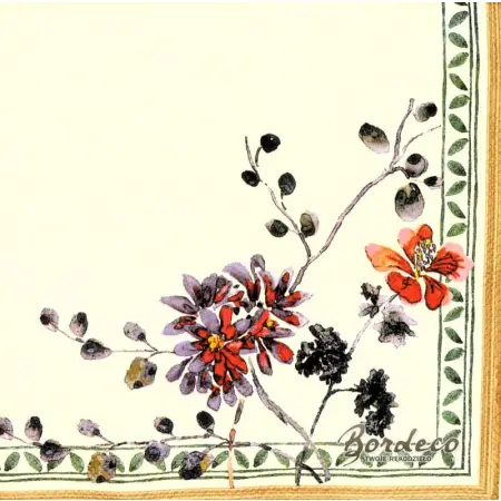 Serwetka do decoupage kwiaty w rogu 33x33 VILLEROY Unikat