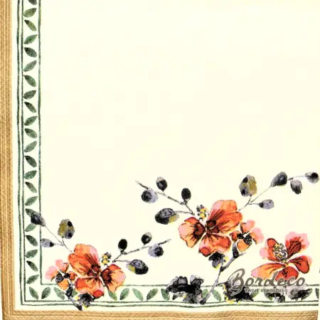 Serwetka do decoupage kwiaty w rogu 33x33 VILLEROY Unikat