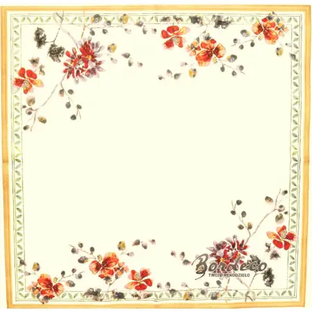 Serwetka do decoupage kwiaty w rogu 33x33 VILLEROY Unikat