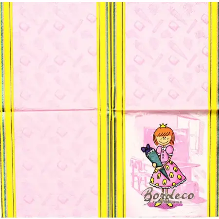 Serwetka do decoupage pierwszoklasistka z tytą 33x33 VIVA. Unikat