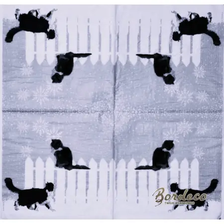 Serwetka do decoupage dwa koty i płot 33x33 Villeroy&Boch Unikat