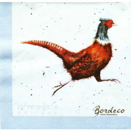 Serwetka do decoupage bażant  25x25 WRENDALE Unikat