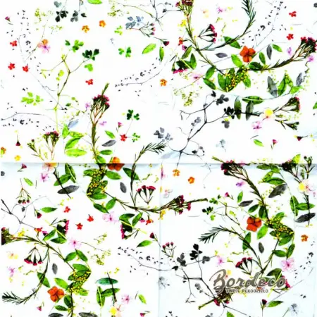 Serwetka do decoupageg drobne rośliny polne 33x33 ZARA HOME Unikat