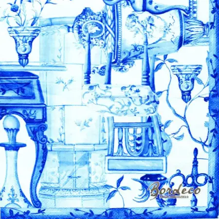 Serwetka do decoupage niebieskie wyposażenie mieszkania 33x33 ZARA HOME Unikat