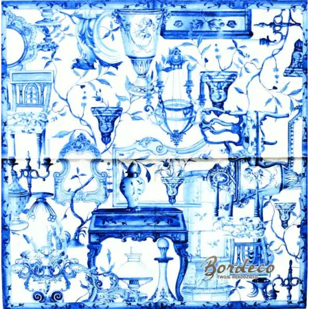Serwetka do decoupage niebieskie wyposażenie mieszkania 33x33 ZARA HOME Unikat