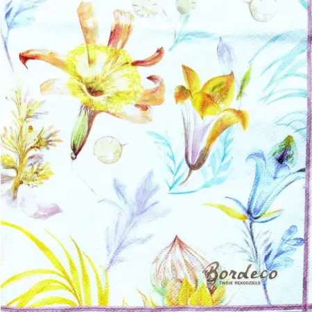 Serwetka do decoupage pastelowe  kwiaty 33x33 ZARA HOME Unikat