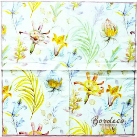 Serwetka do decoupage pastelowe  kwiaty 33x33 ZARA HOME Unikat