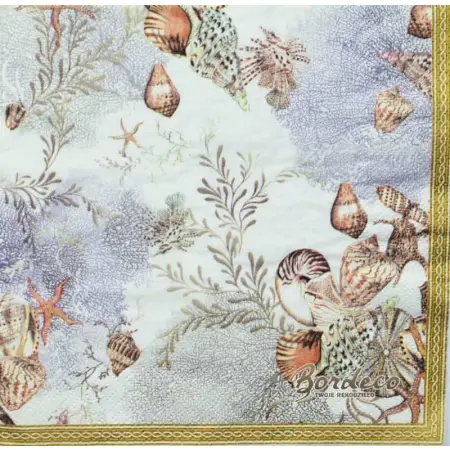 Serwetka do decoupage rafa koralowa, koralowce 33x33 ZARA HOME Unikat