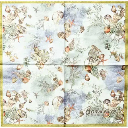 Serwetka do decoupage rafa koralowa, koralowce 33x33 ZARA HOME Unikat