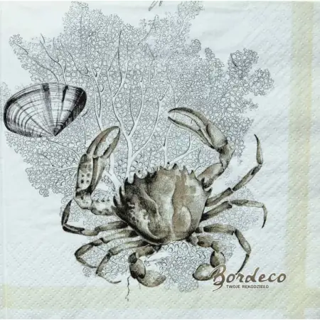 Serwetka do decoupage skorupiaki, homar, krab 33x33 ZARA Unikat