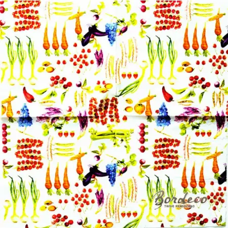 Serwetka do decoupage warzywa i owoce 33x33 ZARA HOME Unikat