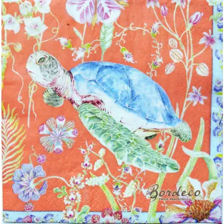 Serwetka do decoupage żółwie morskie 33x33 ZARA HOME Unikat