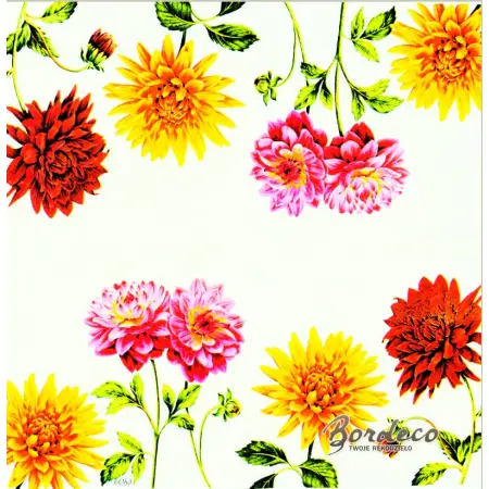 Serwetka do decoupage kolorowe dalie 25x25 IHR Unikat