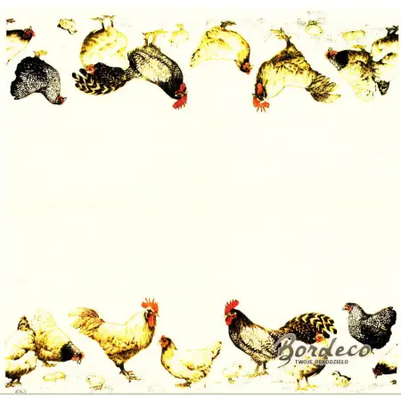 Serwetka do decoupage kury i koguty 25x25 IHR Unikat
