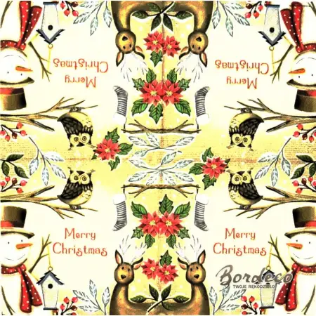 Serwetka do decoupage leśne święta 33x33 Ambiente Unikat