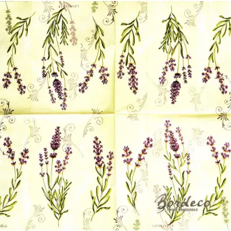 Serwetka do decoupage lawenda 33x33 MAKI Unikat